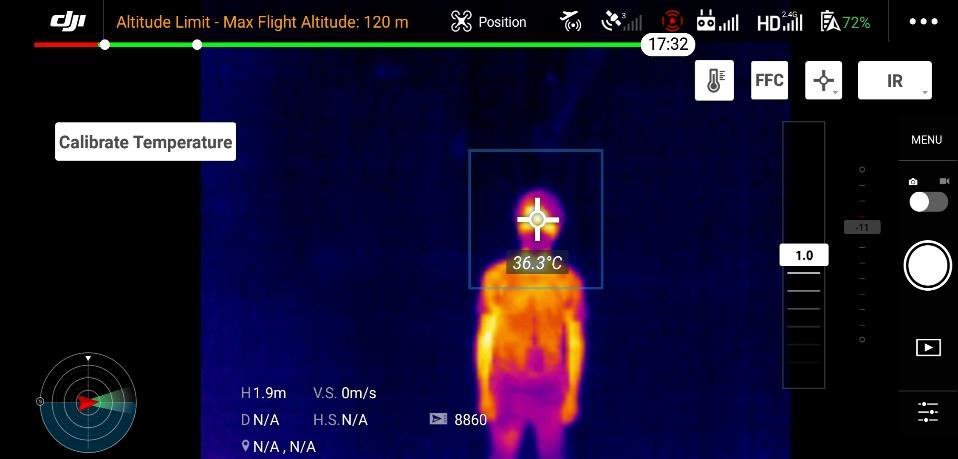 badanie temperatury ciała za pomocą drona