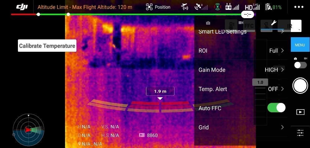 badanie temperatury za pomocą drona 