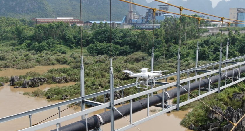 automatyczna inspekcja mostów za pomocą drona dji phantom 4 rtk