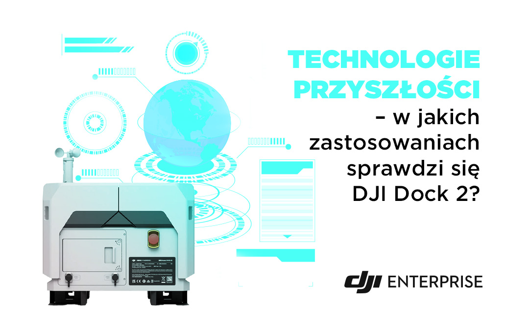 Stacja DJI Dock 2 z tytułem artykułu.