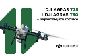 Dron rolniczy DJI Agras i tytuł artykułu.