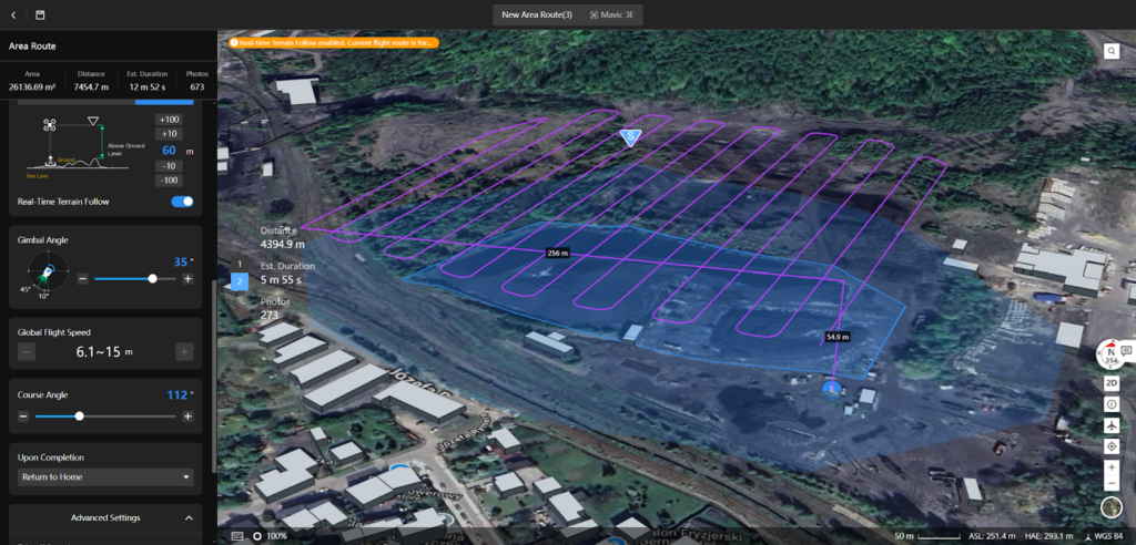 Interfejs oprogramowania DJI FlightHub 2.